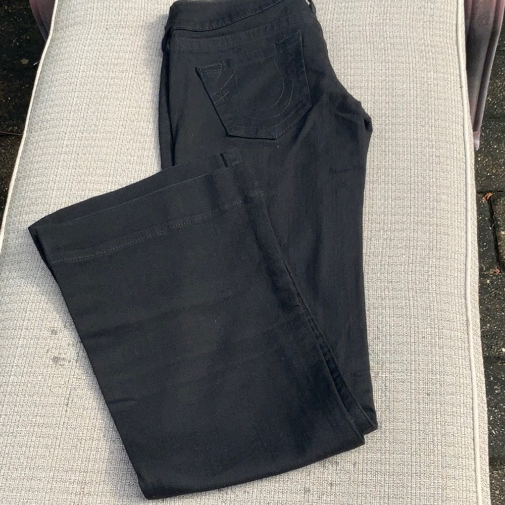 TRUE RELIGION CANDANCE BLACK/DARK BLUE JEANS, SIZE 29, NEW WITHOUT TAGS